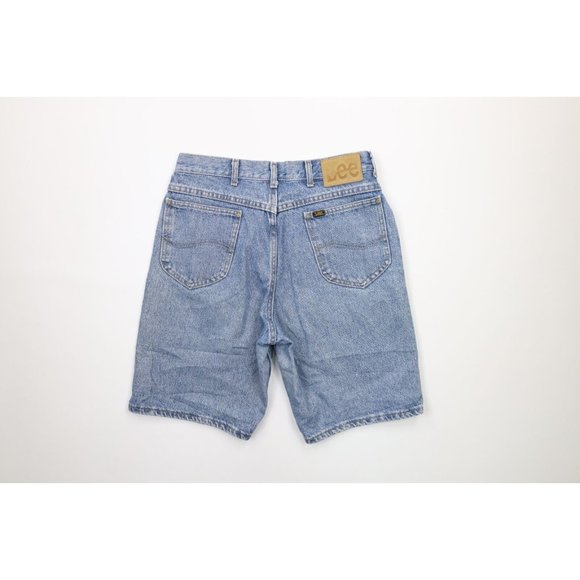 Vintage 90s Streetwear 32 Distressed Relaxed Fit Denim Jean Shorts Jorts USA - Picture 6 of 9
